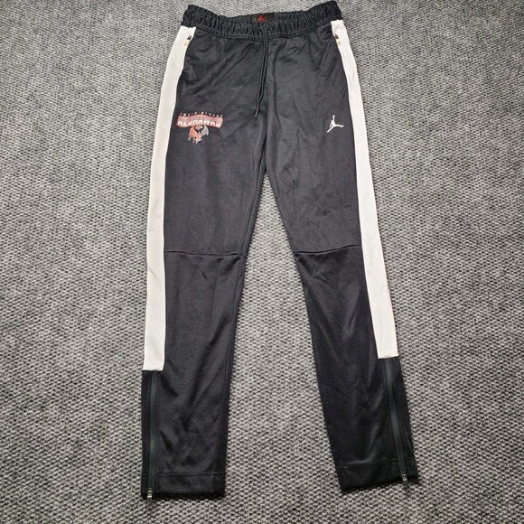 Jordan Pants - Jordan Pants Mens Small Black Dri-FIT Track Joggers Zip Ankle Jumpman Logo